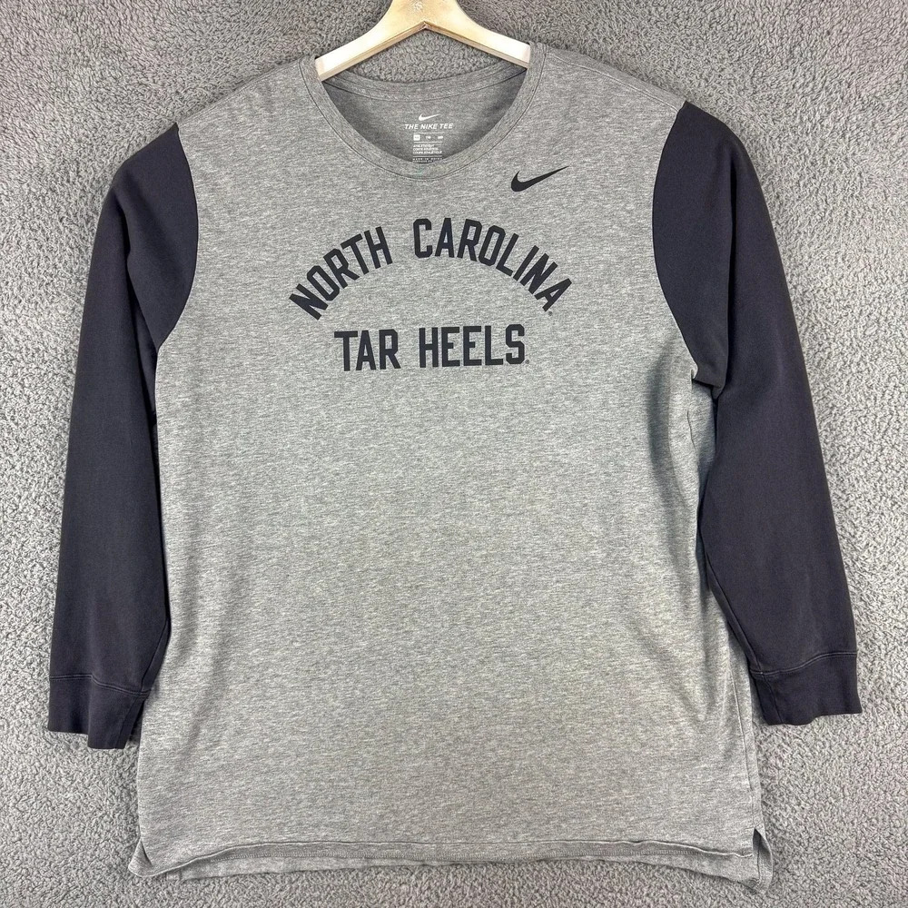 North Carolina Tar Heels Shirt Mens XXL Gray Black NCAA College‎ Basketball Nike